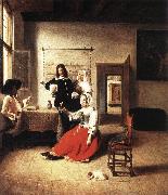 HOOCH, Pieter de, Young Woman Drinking sf